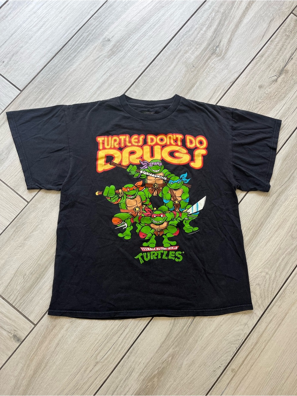 Teenage Mutant Ninja Turtles Black Graphic Tee - Turtles Don't Do Drugs